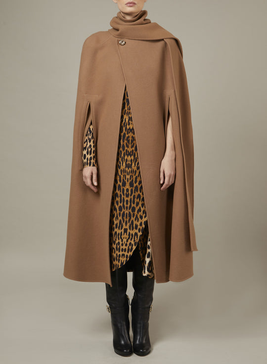 DOUBLE WOOL CAPE