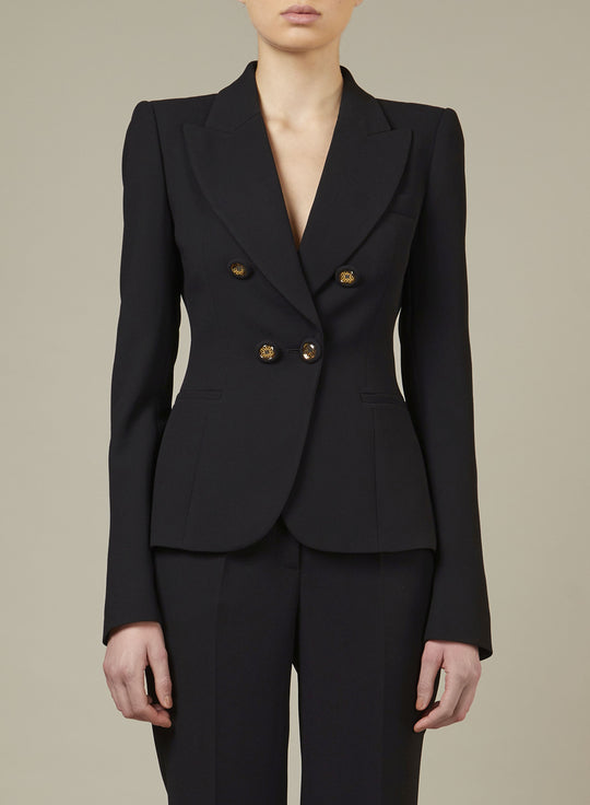 BLACK CLASSIC CREPE BLAZER