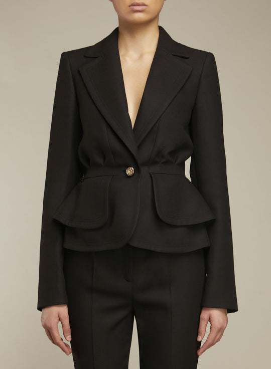 BLACK WOOL BLAZER