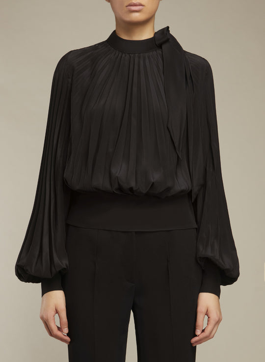 BLACK SILK BLOUSE