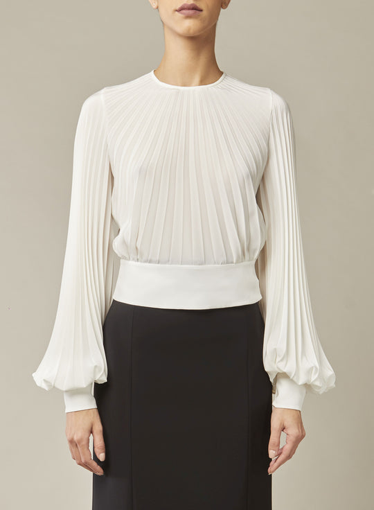 BLANC DE BLANC SILK BLOUSE