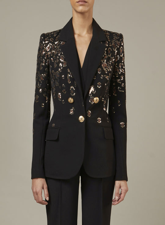 EMBROIDERED CREPE BLAZER