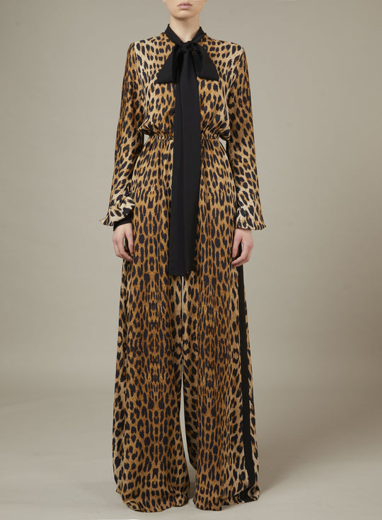 PRINTED CREPE JUMPSUIT