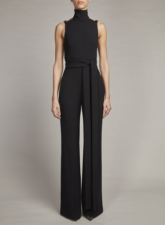 TURTLENECK CREPE JUMPSUIT