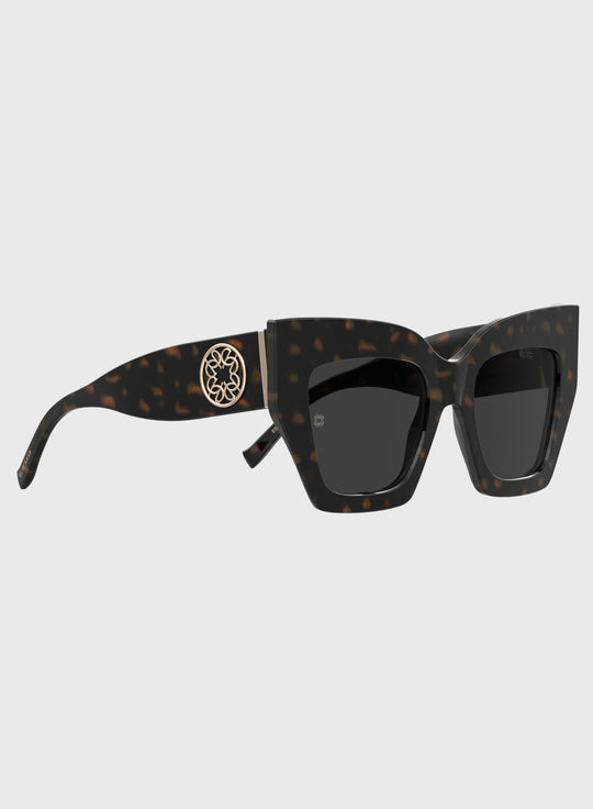 BOLD CAT-EYE SUNGLASSES WITH GREY LENSES