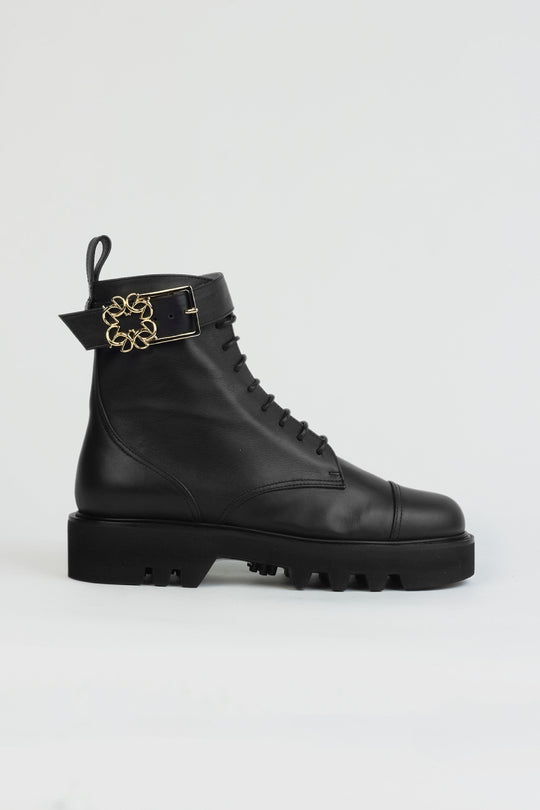COMBAT ANKLE BOOT WITH MONOGRAM