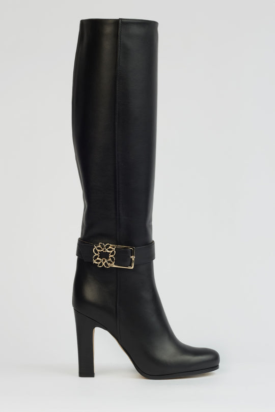 BLACK KNEE-HIGH BOOT